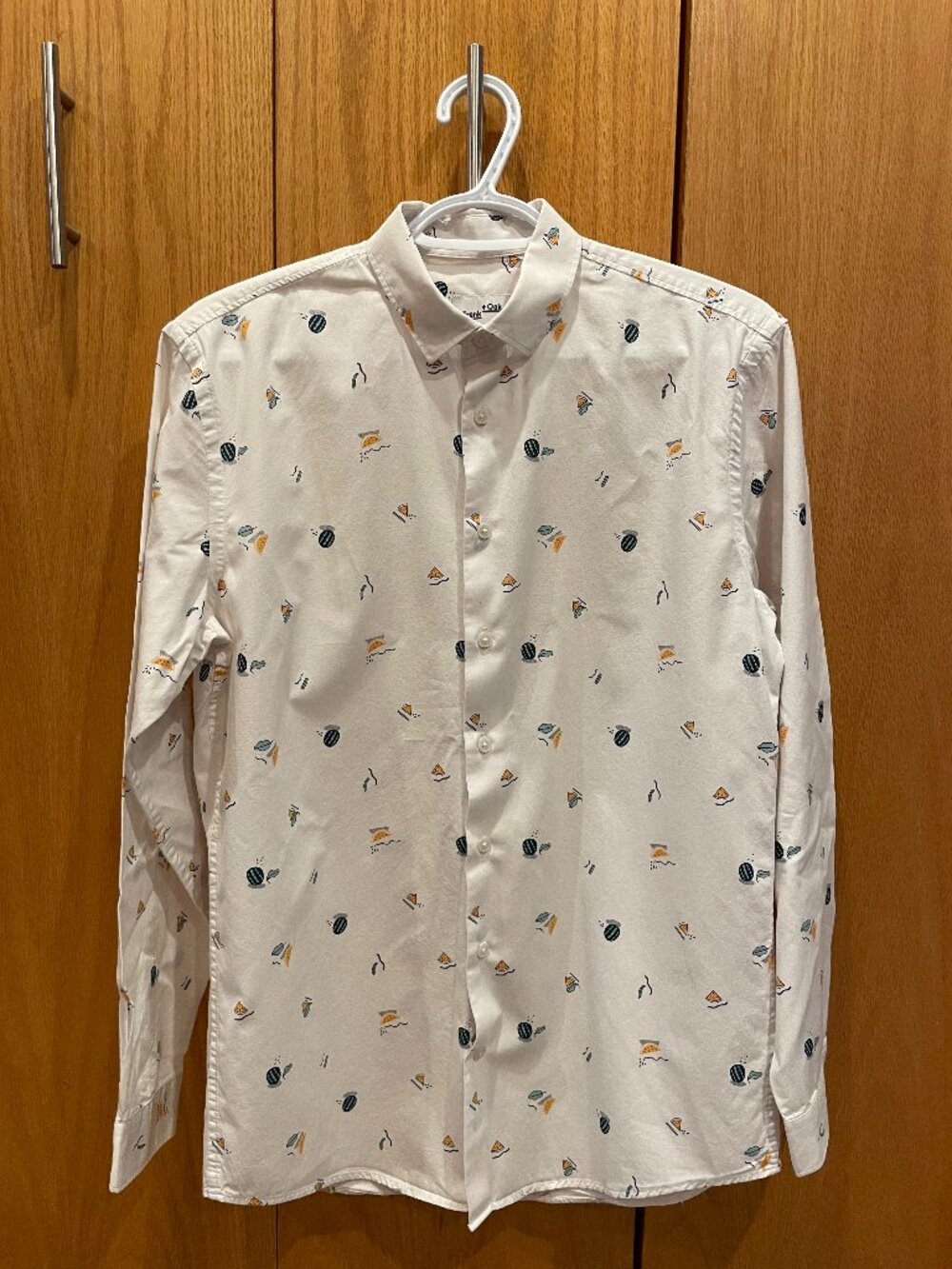 Frank & Oak Watermelon Mricro Print Button Down